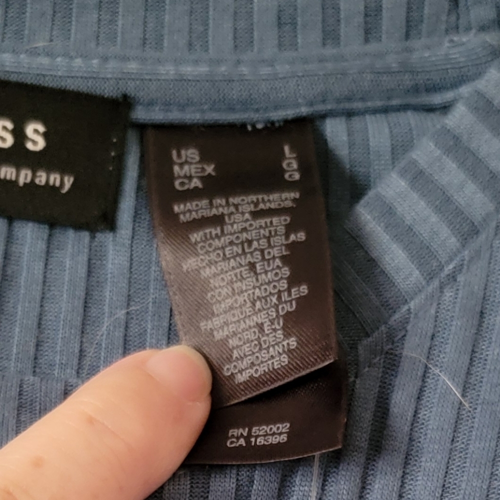 Axcess Men's Short Sleeve Ribbed Shirt in Blue Size L NWT - Picture 5 of 5